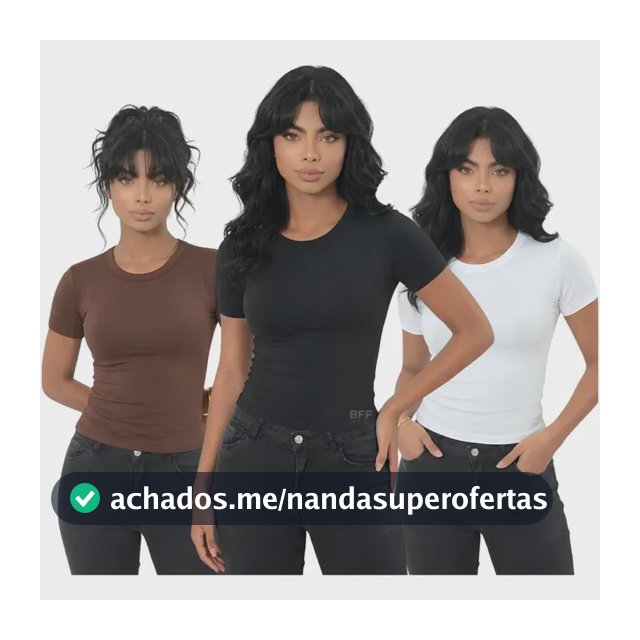Kit 3 Baby Tee Blusa Feminina Slim Manga Curta Academia 1 Preto E 1 Marrom 1 Branco 36