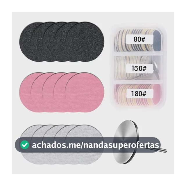 Broca De Unha Disco Para Remocao E Polimento +60 Refil Disco Aleatório