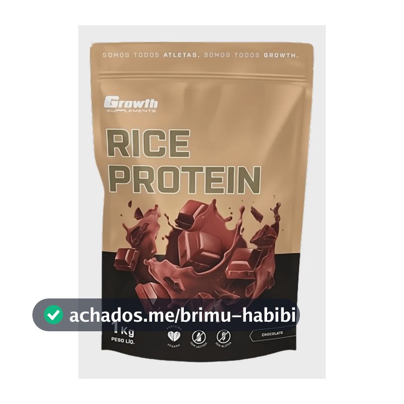 Proteína De Arroz 1kg Growth Supplements - Sabor Chocolate Chocolate