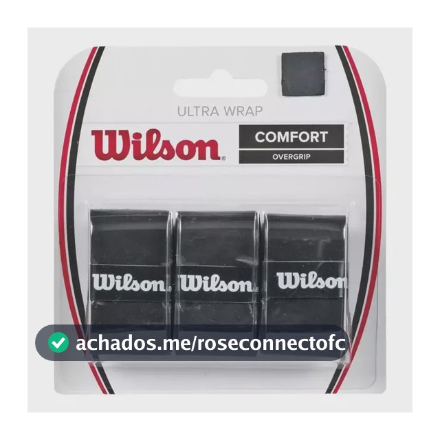 Overgrip Wilson Ultra Wrap Preto Pack Com 3 Unidades Preto