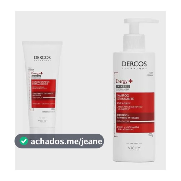 Kit Antiqueda Energy+ Completo  Condicionador 200ml Vichy + Shampoo 400g Vichy
