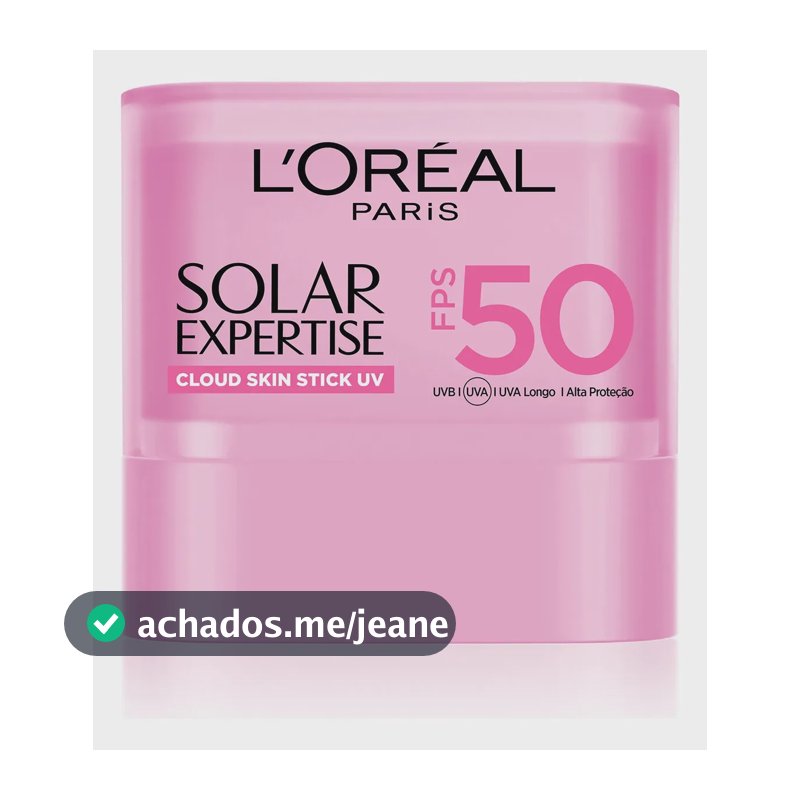 Protetor Solar em Bastão L'Oréal Paris Solar Expertise Cloud Skin FPS 50 12.2g