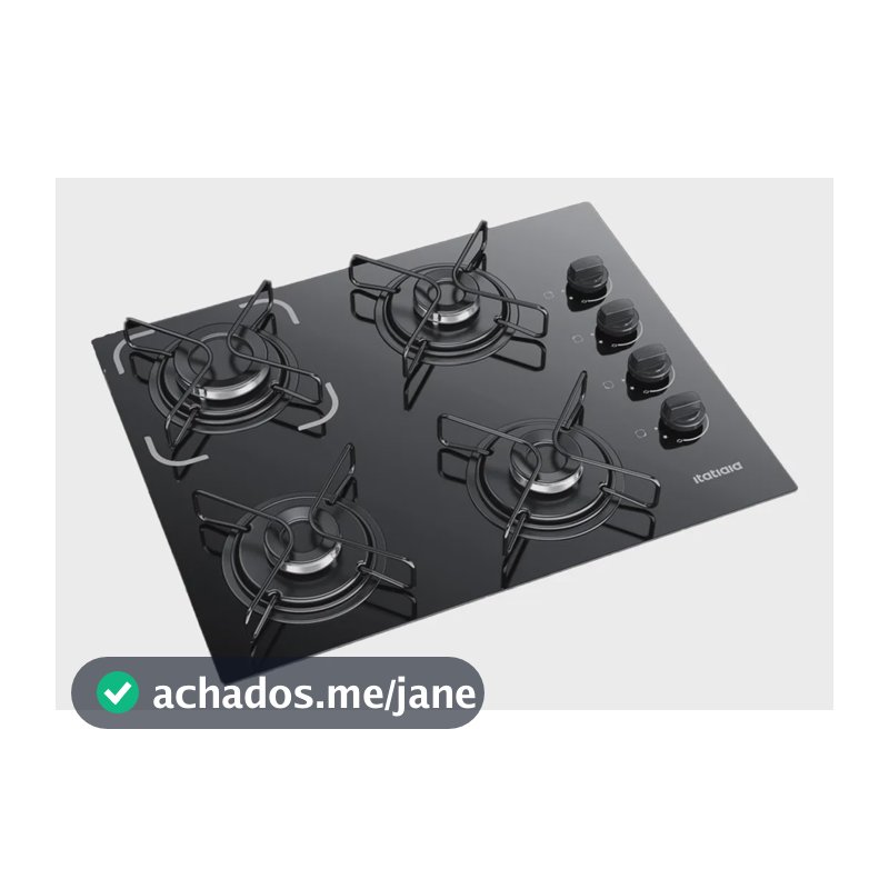 Cooktop Fogão Itatiaia Essencial 4 Bocas Bivolt Preto Preto 127/220v