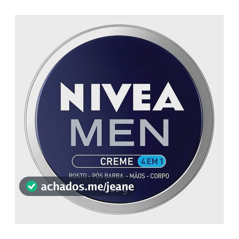 NIVEA MEN Creme 4 em 1 30g, Hidratação Intensa, Evita Ressecamento, Corporal, Facial, Mãos, Pós Barba, Pele Normal e Extrasseca