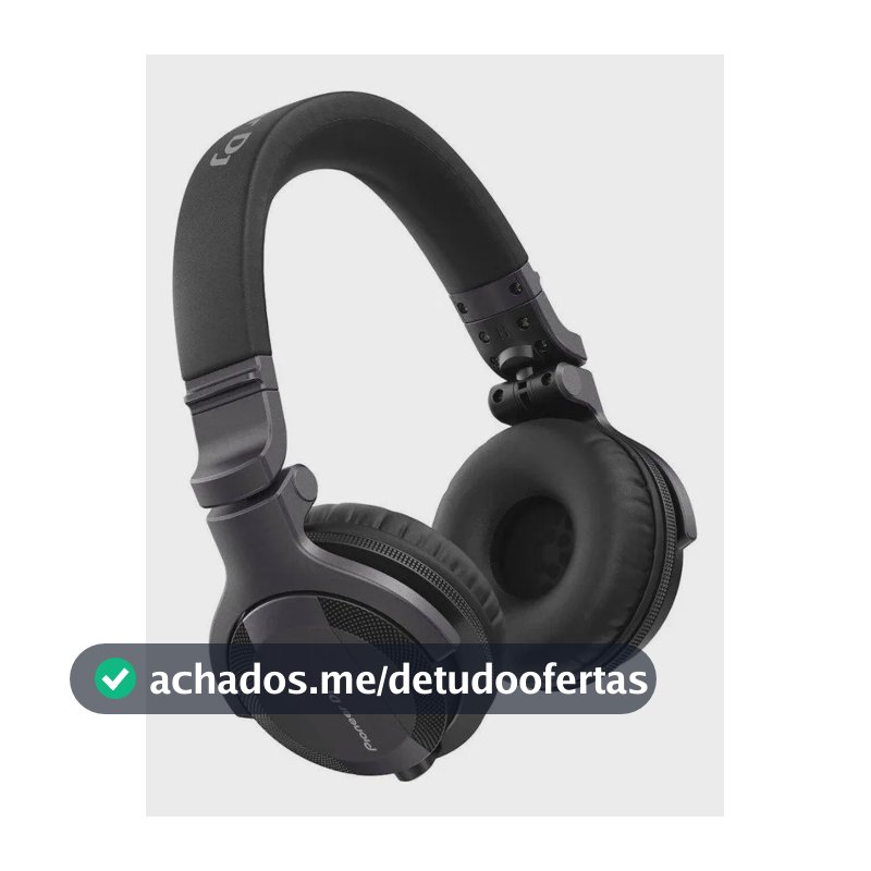 Fone De Ouvido Pioneer Hdj-cue1 Dinâmico Cabo 1.8m Preto Preto