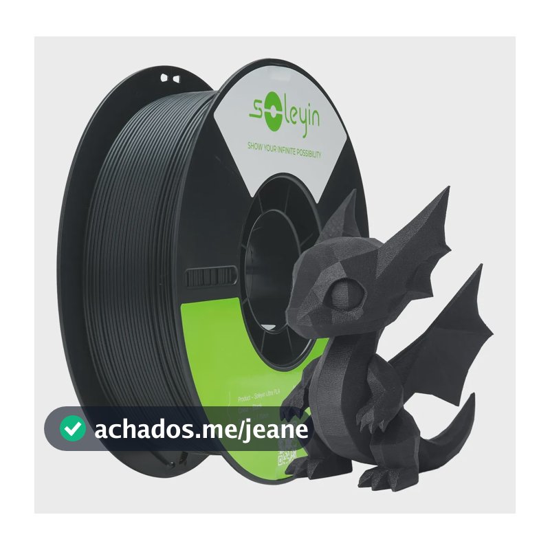 Filamento Creality Soleyin Ultra Pla 1kg 1.75mm-varias Cores Preto