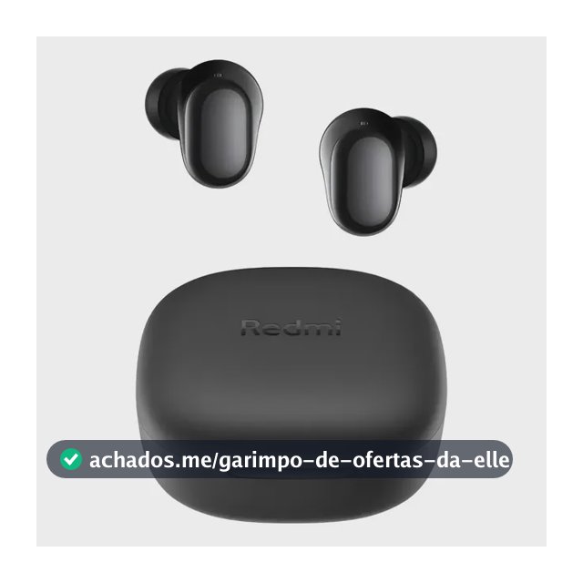 Fone de Ouvido Bluetooth Xiaomi Redmi Buds 6 Play M2420E1 Preto