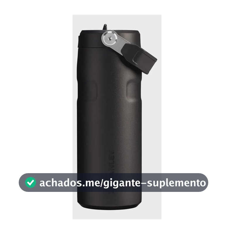 Garrafa Térmica Stanley Aerolight Flip Straw Black 473ml