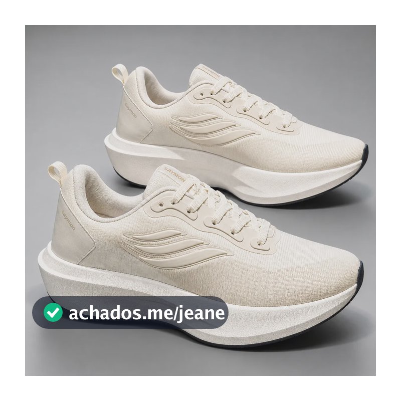 Tênis Masculino Feminino Academia Corrida Leve New Estiloso Bege Fênix 39 Br