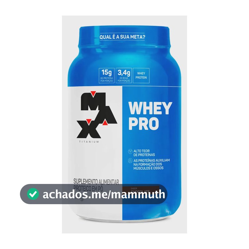 Proteína Max Titanium Whey Pro Concetrado em pó sabor Chocolate x 1kg