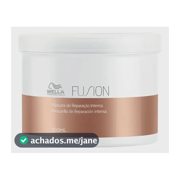 Máscara Wella Fusion Reconstrutora 500ml Cabelo Forte e Revitalizado