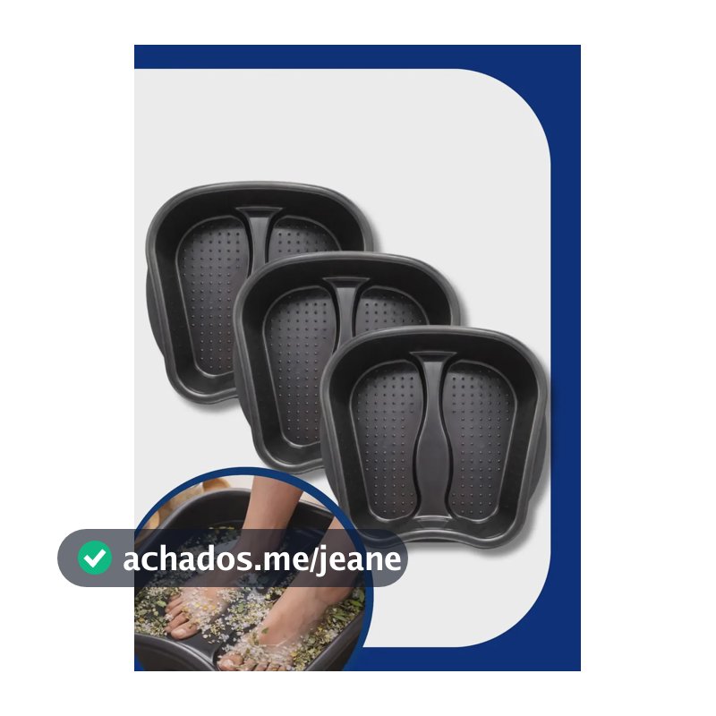 3 Bacia Para Pés Pedicure Manicure Spa Limpeza E Relaxamento Preto