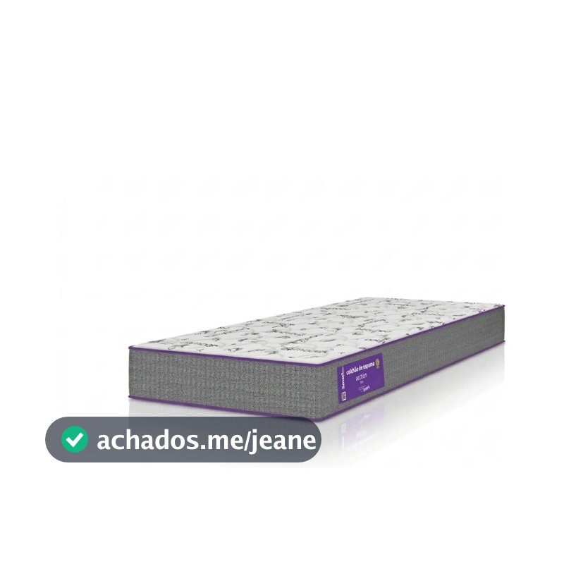 Colchão Solteiro Smartz Acction Branco/cinza 78x188 Cm Branco/cinza
