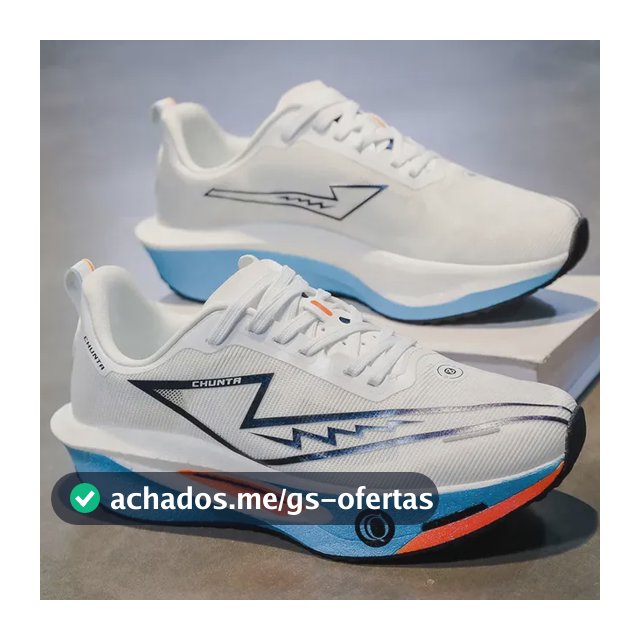 Tênis Chunita Esportivo Com Solado Grosso Para Corrida Branco Geométrico 43