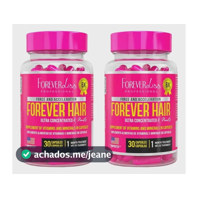Forever Liss 2 Unidades Forever Hair Crescimento Capilar 30d