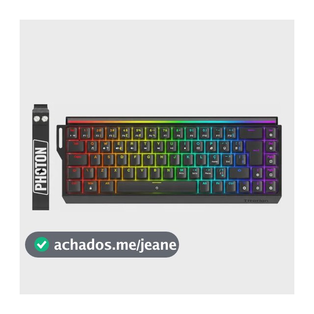 Teclado Magnético Gamer 60% 8000hz Rt0,01 Barra Rgb Titorion Preto Português Brasil