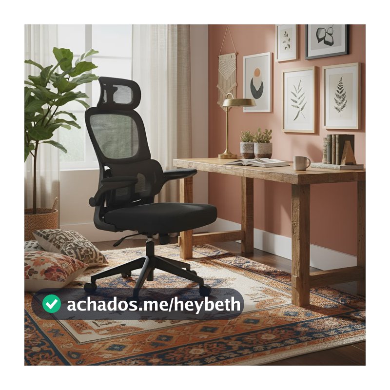 Cadeira Ergonomica Escritorio Giratória Executiva Tela Mesh Preto