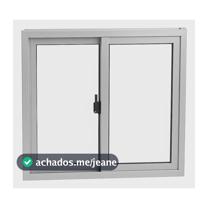 Janela De Correr Alumínio 40x40 Cm Vidro Liso Alumínio