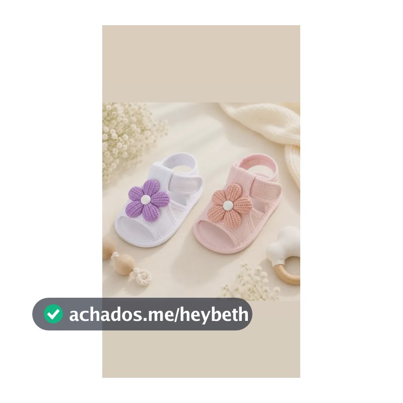 Kit Sandália Infantil Bebê Menina Com Flor Linda Rosa E Lilás 17