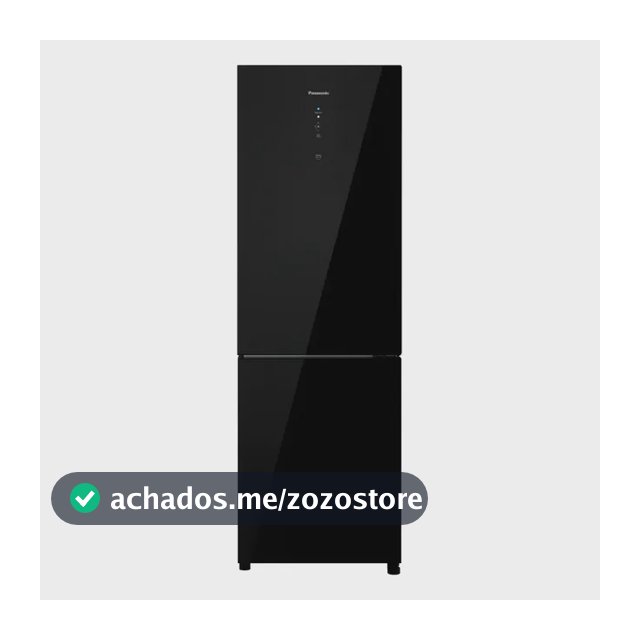 Refrigerador Panasonic 407l Black Glass Nr-bb41gv2b Preto