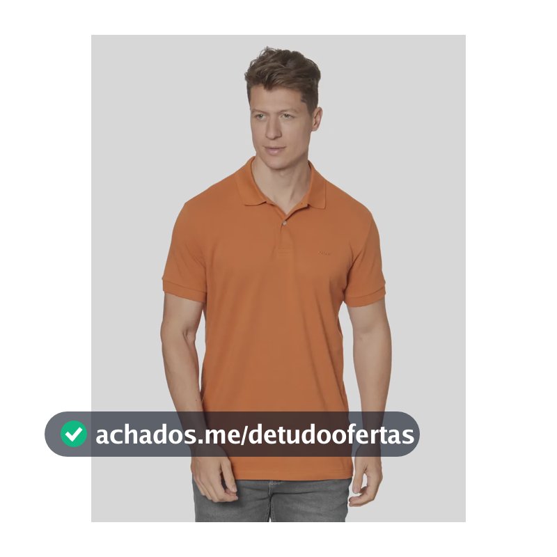 Camisa Polo Colcci Masculino 025.01.03115 Marrom Tuile Apenas Logo Da Marca M Liso