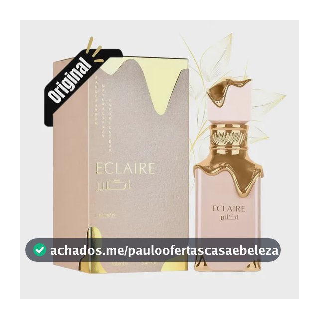 Perfume Árabe Eclaire Eau De Parfum Lattafa 100ml Feminino 100% Original Com Nf