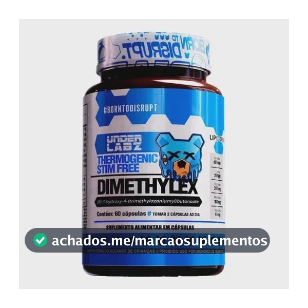Dimethylex Stim Free 60 Caps Under Labz Sem Sabor