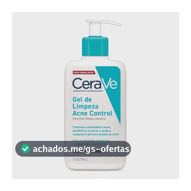 Gel De Limpeza Acne Control Para Pele Oleosa 340g Cerave Oleosa Dia/noite