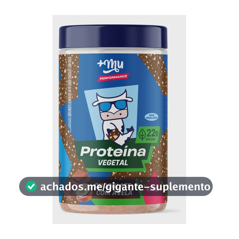 Proteína Vegetal 450g +Mu 22g proteína Sabor Chocolate com avelã