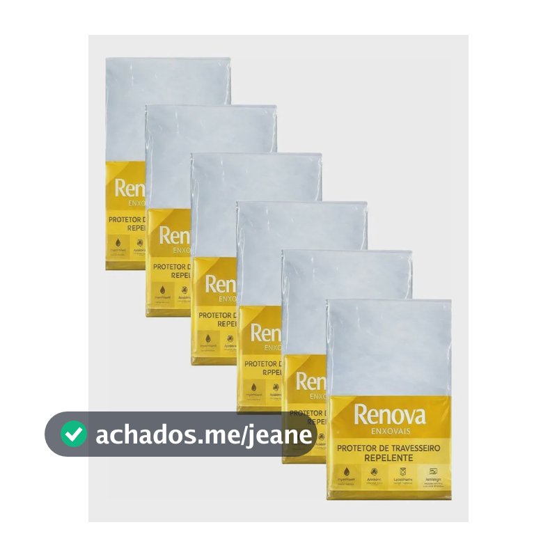 Kit 6 Capa de Travesseiro Repelente Protetoras com Zíper Impermeáveis Antiácaro Silenciosas Não Faz Barulho Laváveis Antialérgicas Proteção Poeira Suor Manchas - 50x70cm - Poliéster - Renova Enxovais