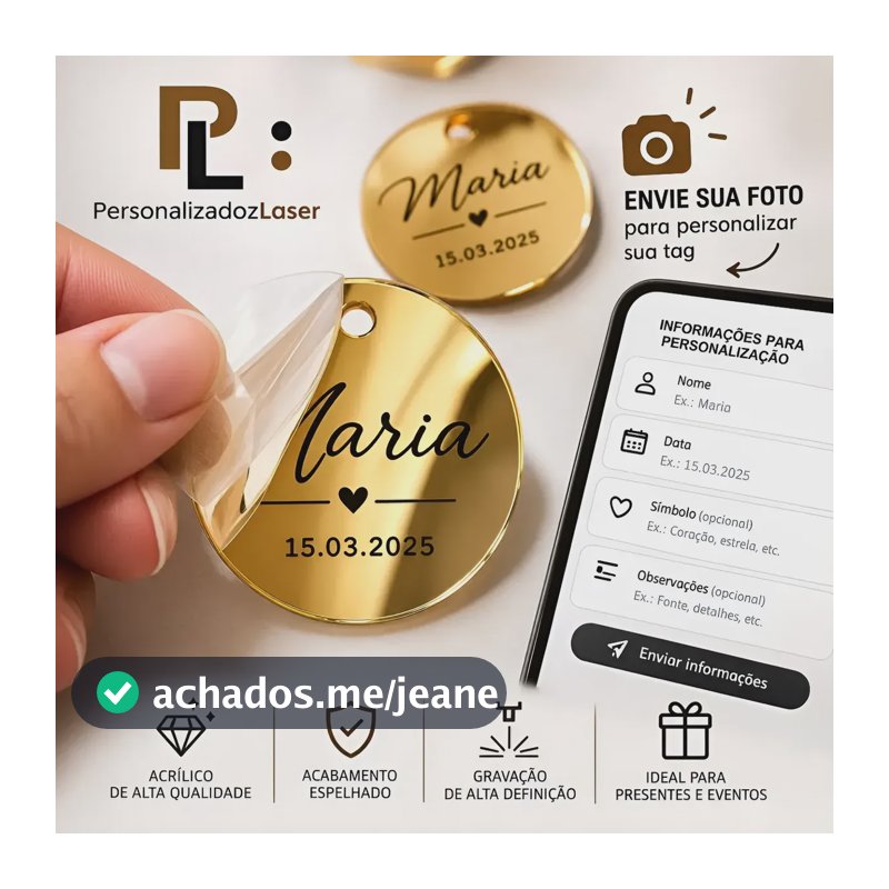 Tag Personalizada 50 Peças