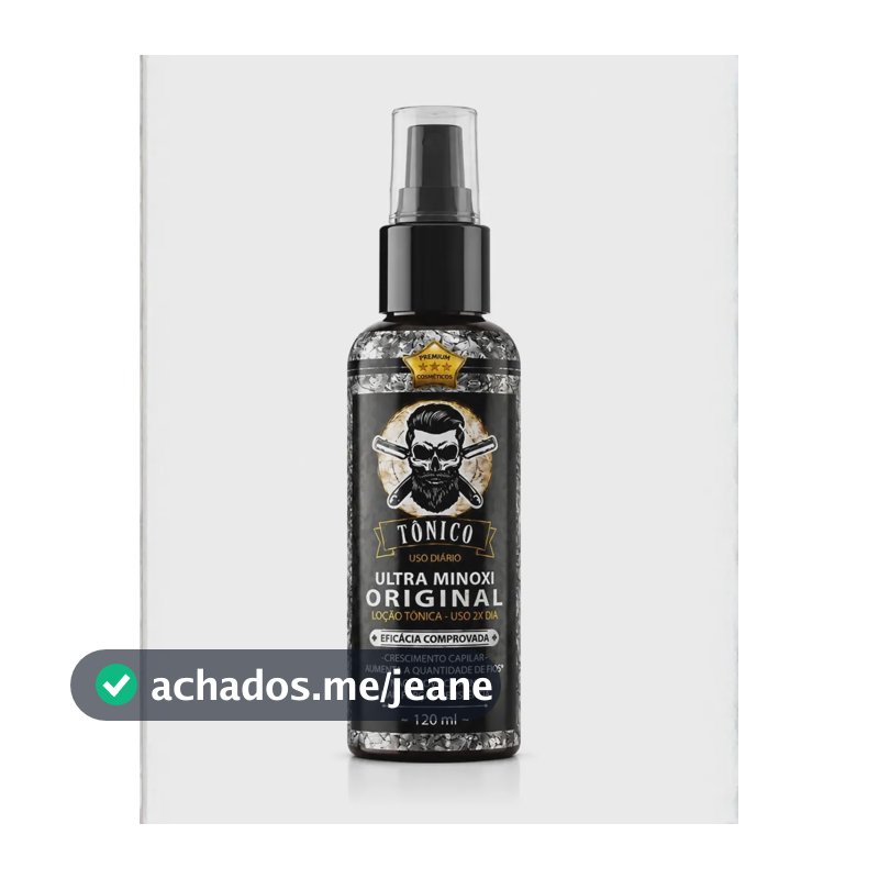 Minoxil Barba Cabelo Tônico Crescimento Poderoso 120ml