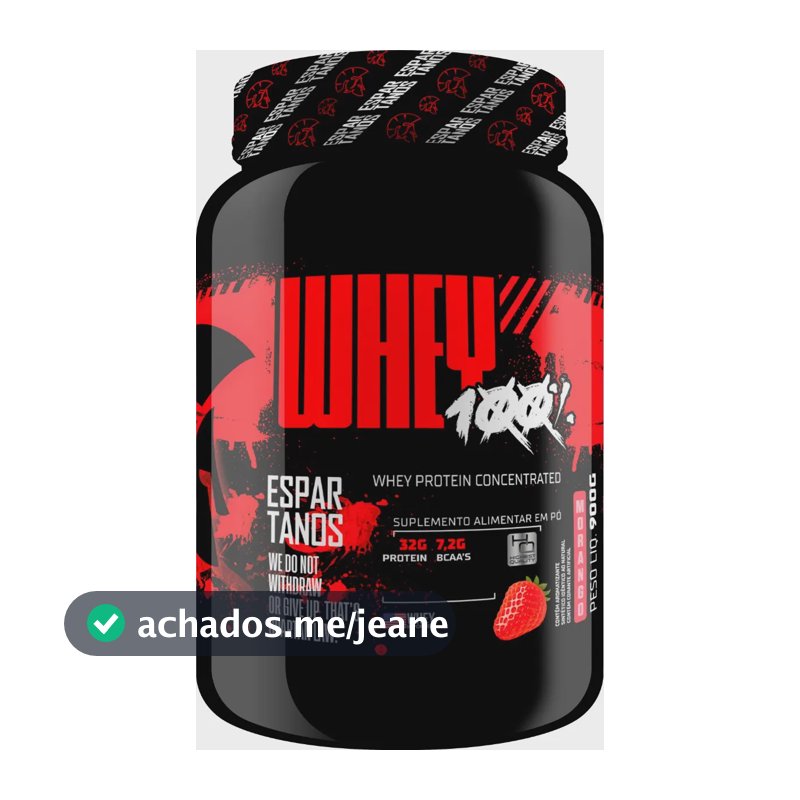 Suplemento Em Pó Whey Protein 100% Concentrado 900g Sabor Morango