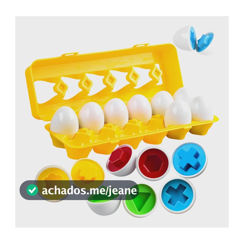Brinquedos Ovos Encaixe Forma Geometrica Bebê Educativo Branco