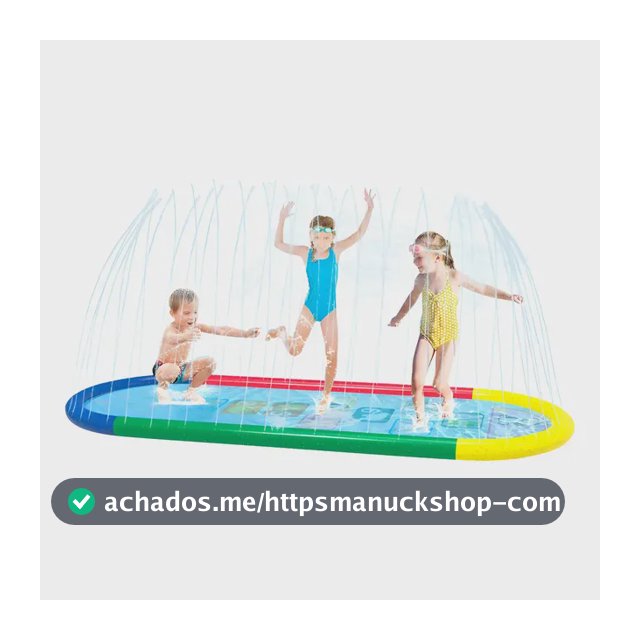 Splash Sprinkler Piscina Pad Escorregador Infantil 250x100cm Azul
