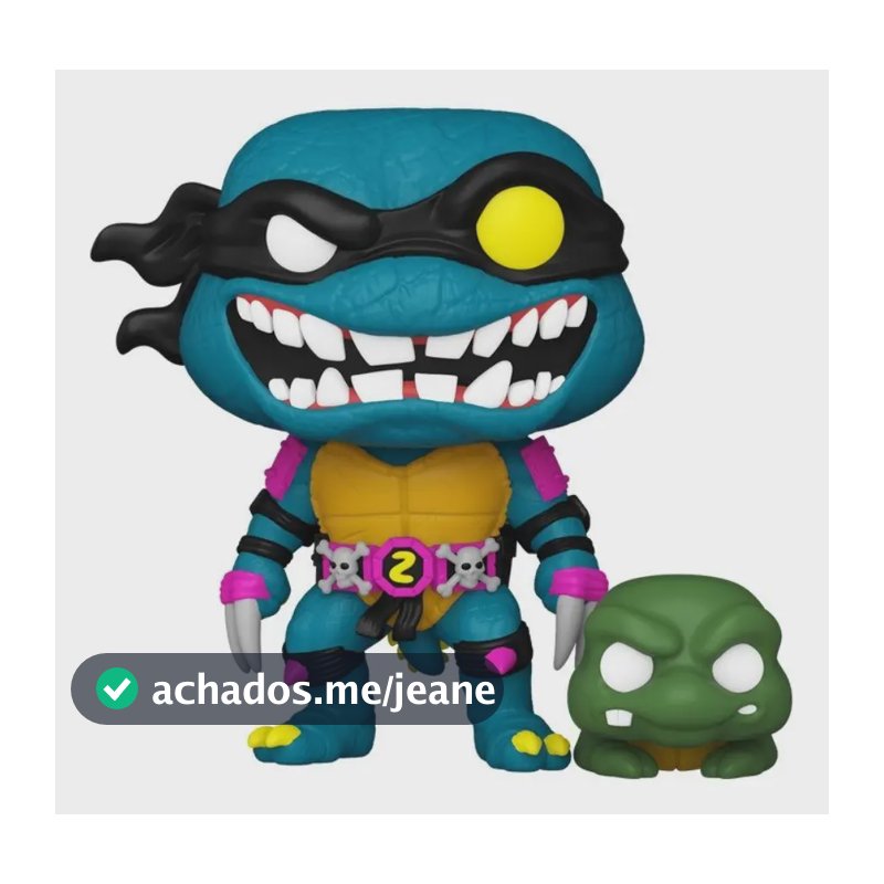 Boneco Funko Pop! Tartarugas Ninja: Slash e Pré-Mutado