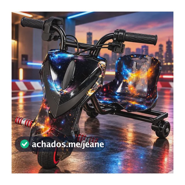 Patinete Triciclo Infantil Drift Elétrico Brinquedo 100kg Vermelho