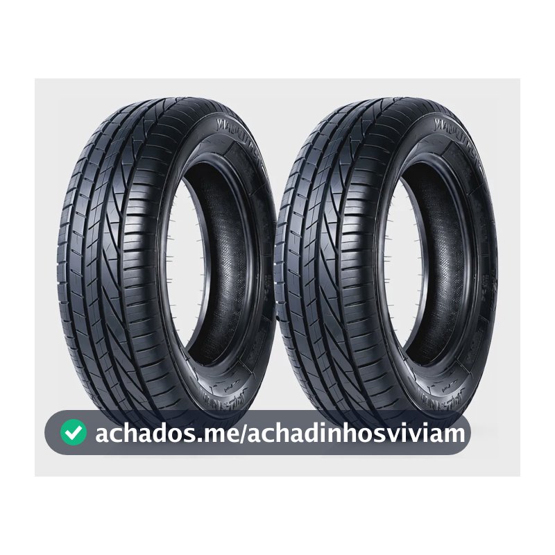 Kit 2 Pneus Aro 15 Remold 195/65r15 Borracha Vipal Inmetro U