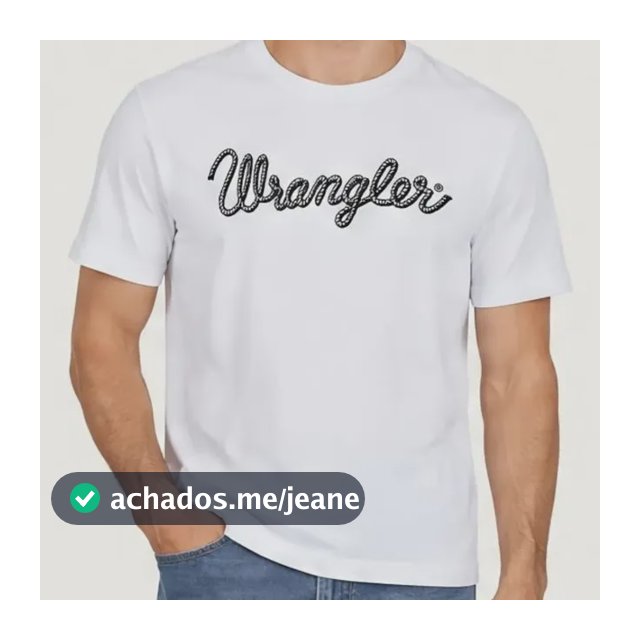 Camiseta Casual Wrangler 100% Algodão T-shirt Branca M