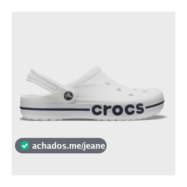 Sandália Crocs Bayaband Clog White/navy