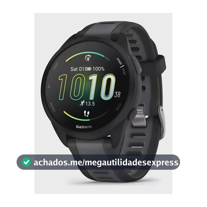 Relógio Garmin Forerunner 165 Amoled Preto Mesh