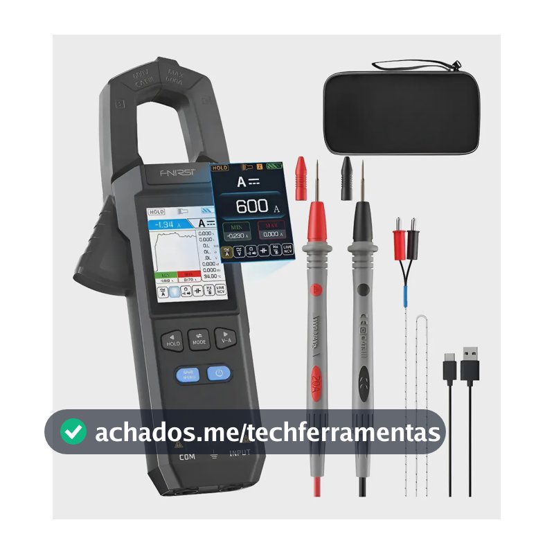 Alicate Amperímetro Digital Multimetro 600a Dc/ac + Baterias