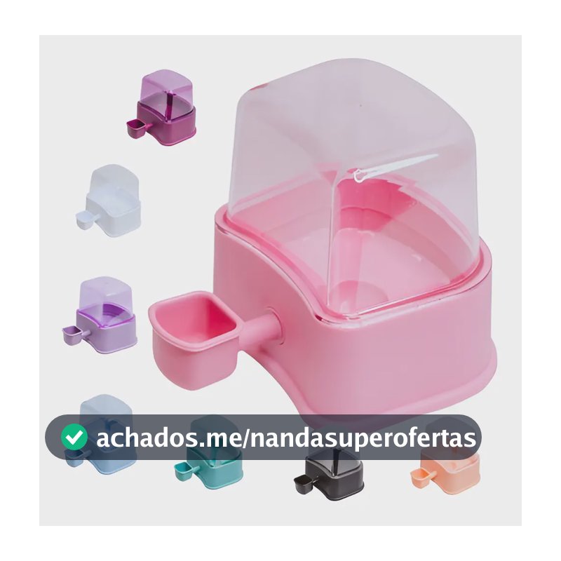 Bebedouro Cachorro Cães Gato Pet De Pelos Longos Shitzu 2,3l Cor Rosa