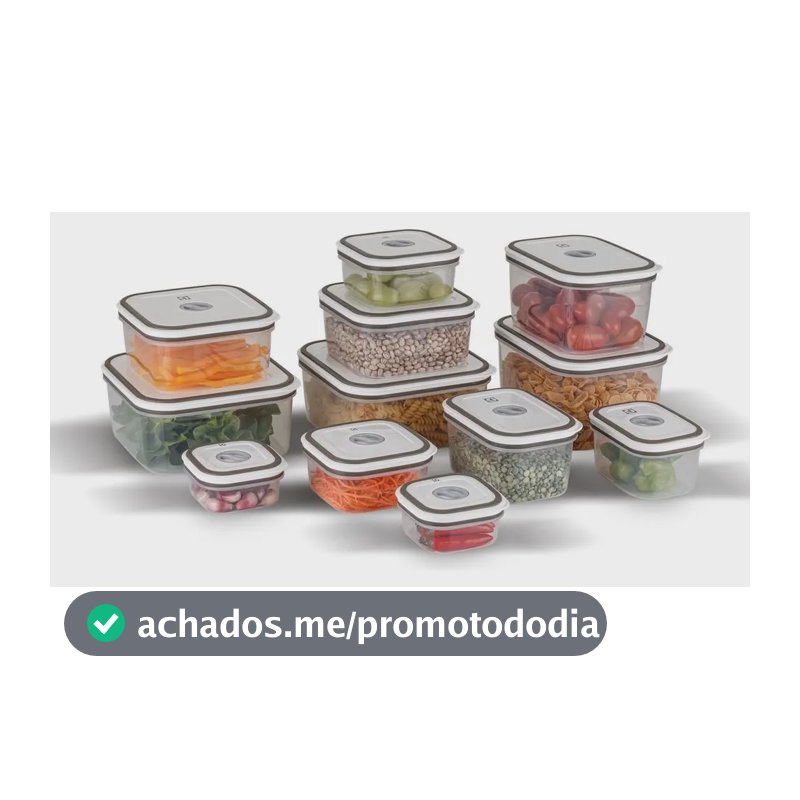 Electrolux Kit 12 Potes Herméticos de Plástico Retangulares