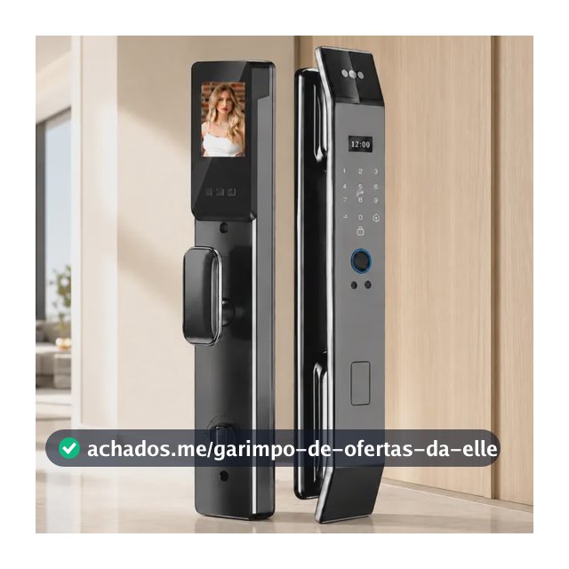 Fechadura Eletrônica Com Biometria Touch Senha Facial Chave Aleatória