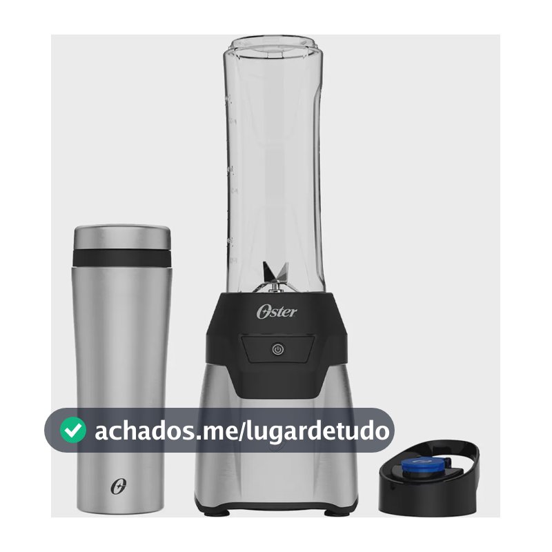 Blender Power Inox Oster Com 2 Jarras To Go Cor Prateado