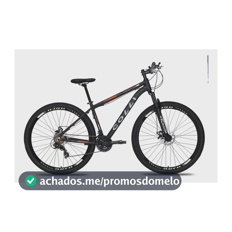 Bicicleta Colli Toronto Aluminio Aro 29 Disco-shimano 21v Cor PRETO/LARANJA NEON Tamanho do quadro 17