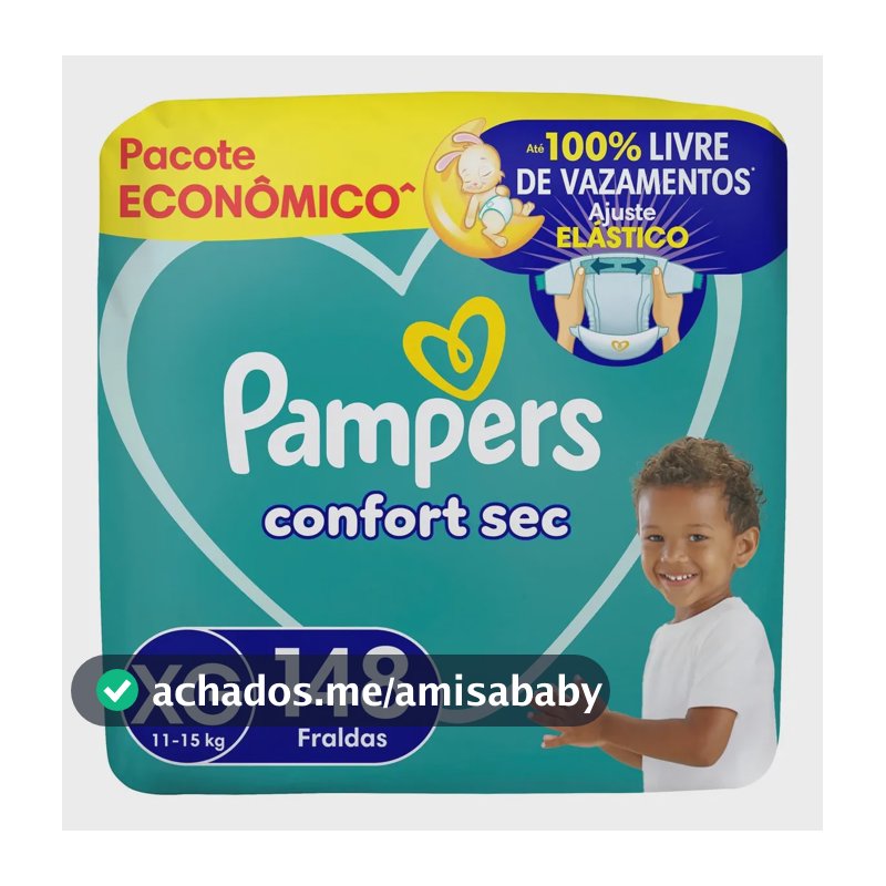 Fralda Pampers Confort Sec Tamanho XG 148 Unidades