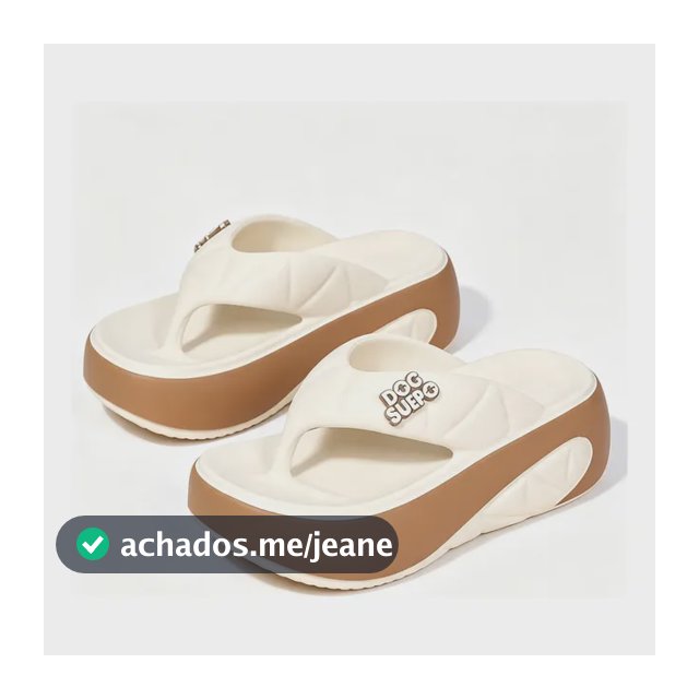 Chinelo De Dedo Plataforma Confortável Feminino Cáqui 40/41