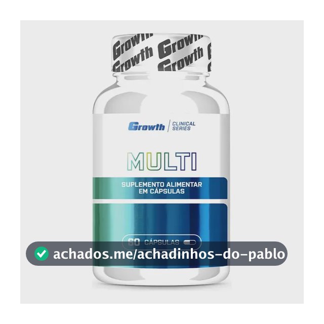 Multivitamínico Growth Supplements Clinical Series em cápsula Sem sabor de 60 un